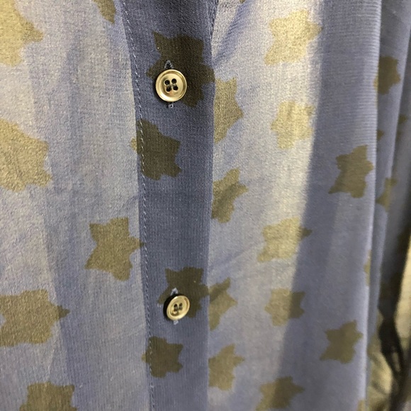 Halogen Star Print Sheer Blouse - Picture 3 of 4